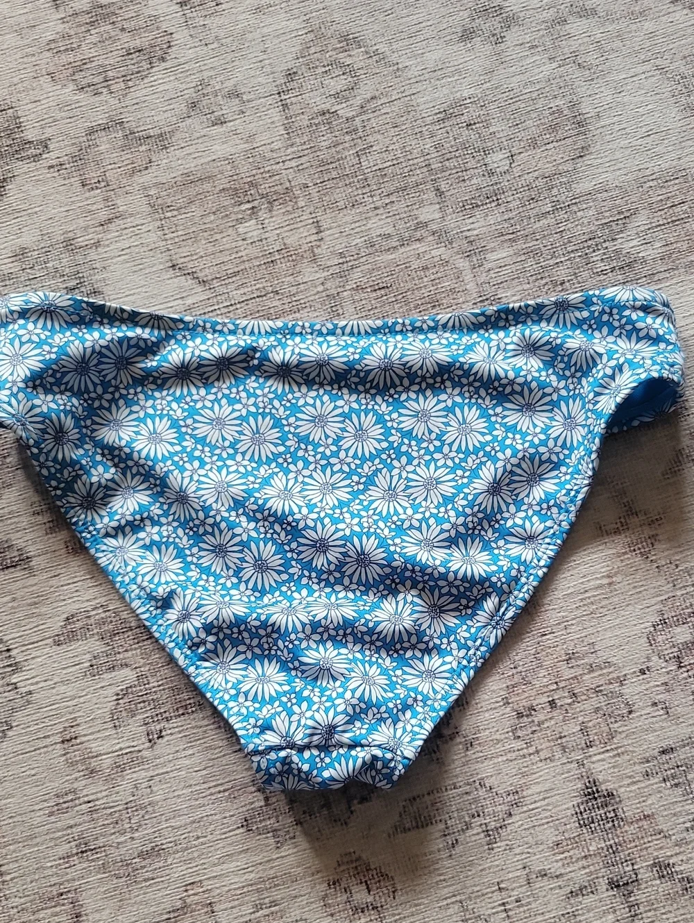 Blue Floral Girls' Two-Piece Swim Set